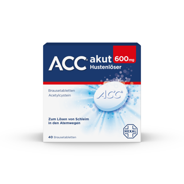 Abbildung für ACC akut 600 Brausetabletten zum Lösen von Schleim in den Atemwegen