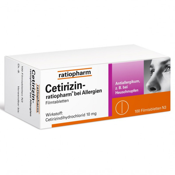 Abbildung für CETIRIZIN-ratiopharm bei Allergien 10 mg Filmtabl.