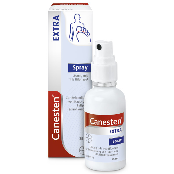 Abbildung für CANESTEN Extra Spray zur Behandlung von Hautpilz und Fußpilzerkrankungen