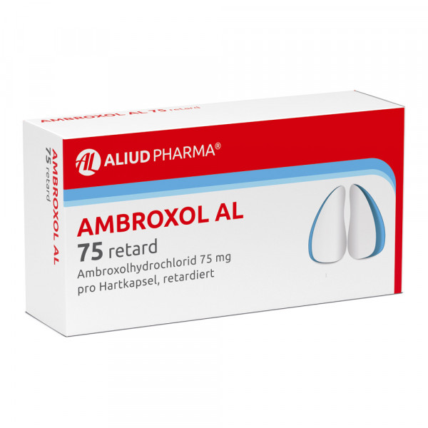 Abbildung für Ambroxol AL 75 retard zur Erleichterung des Abhustens bei erkältungsbedingter Bronchitis (Schleimlöser)