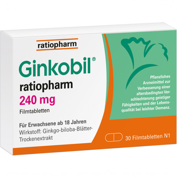 Abbildung für GINKOBIL-ratiopharm 240 mg Filmtabletten