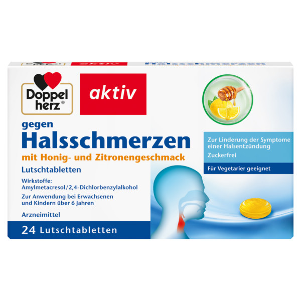Abbildung für DOPPELHERZ gegen Halsschmerzen Lutschtabletten