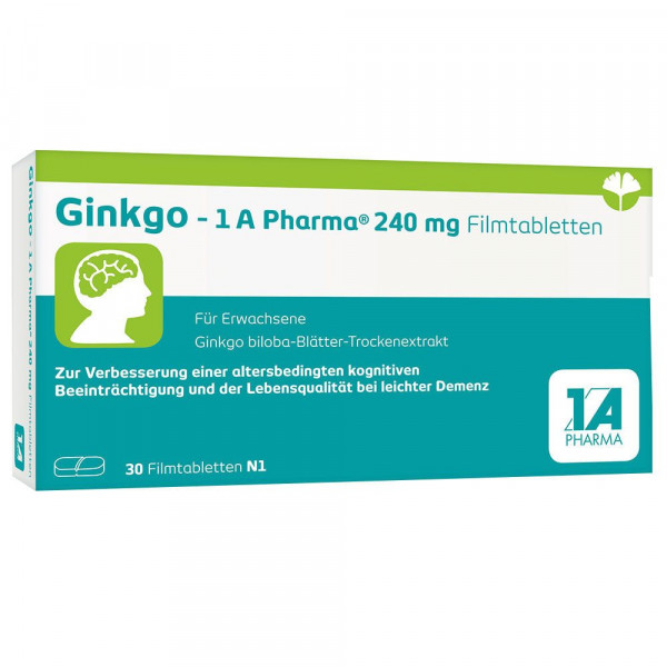 Abbildung für GINKGO-1A Pharma 240 mg Filmtabletten
