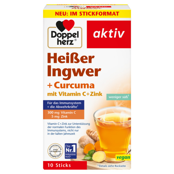 Abbildung für DOPPELHERZ heißer Ingwer+Curcuma Beutel