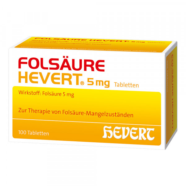 Abbildung für FOLSÄURE HEVERT 5 mg Tabletten
