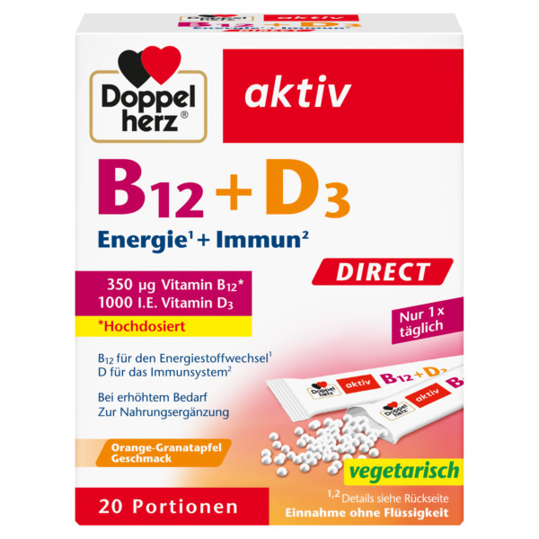 Abbildung für DOPPELHERZ B12+D3 DIRECT Pellets
