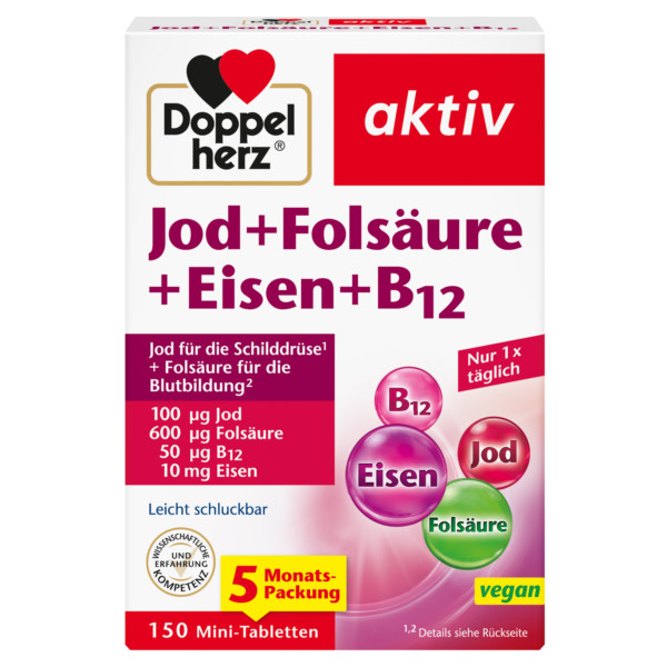 Abbildung für DOPPELHERZ Jod+Folsäure+Eisen+B12