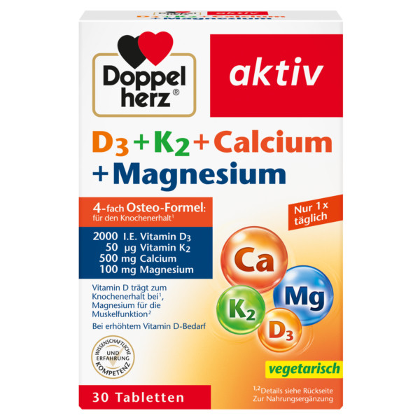 Abbildung für DOPPELHERZ D3+K2+Calcium+Magnesium