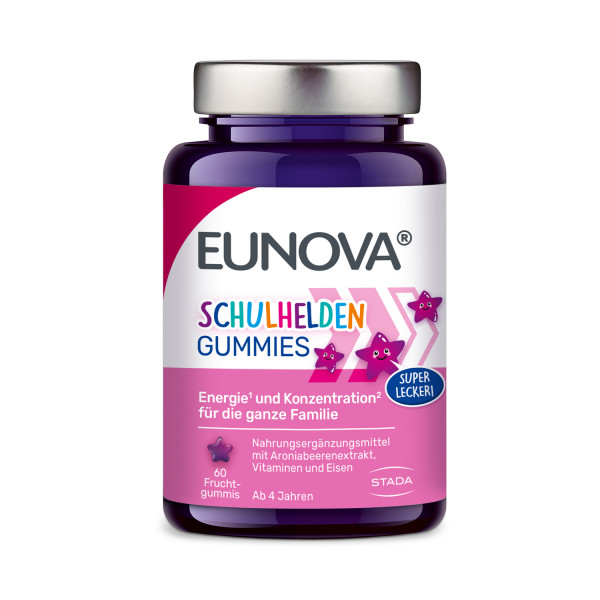 Abbildung für EUNOVA Schulhelden Gummies: Multivitamine für Kinder mit Eisen und Erdbeergeschmack