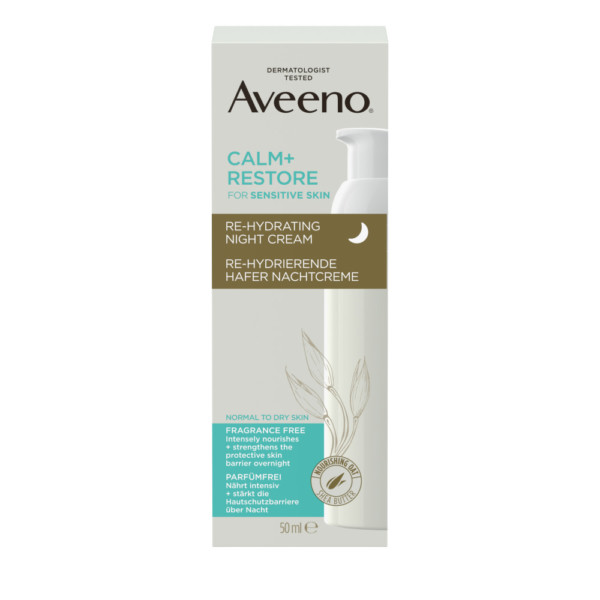 Abbildung für AVEENO Calm+ Restore Re-Hydrierende Hafer Nachtcr.