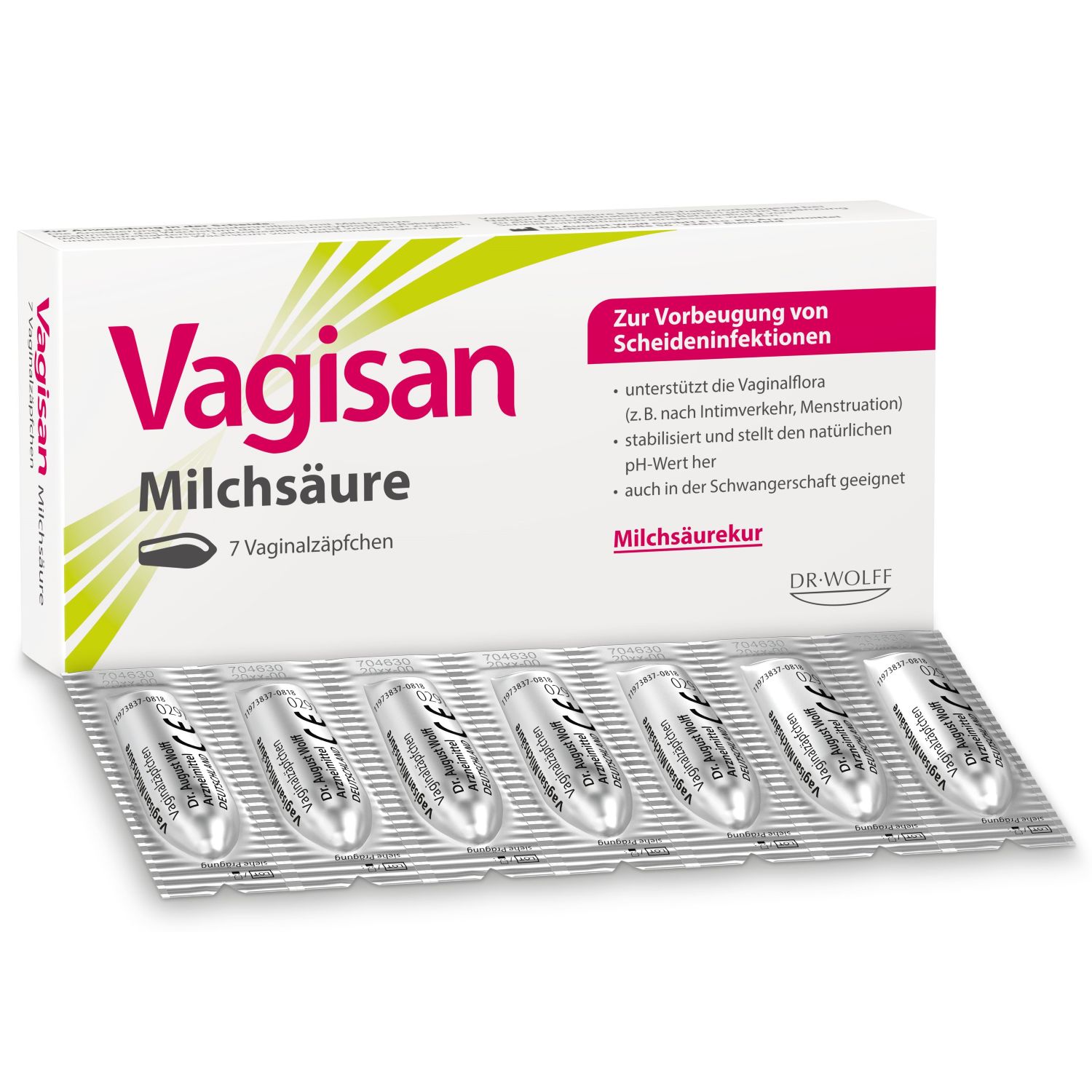 Abbildung für VAGISAN Milchsäure Vaginalzäpfchen