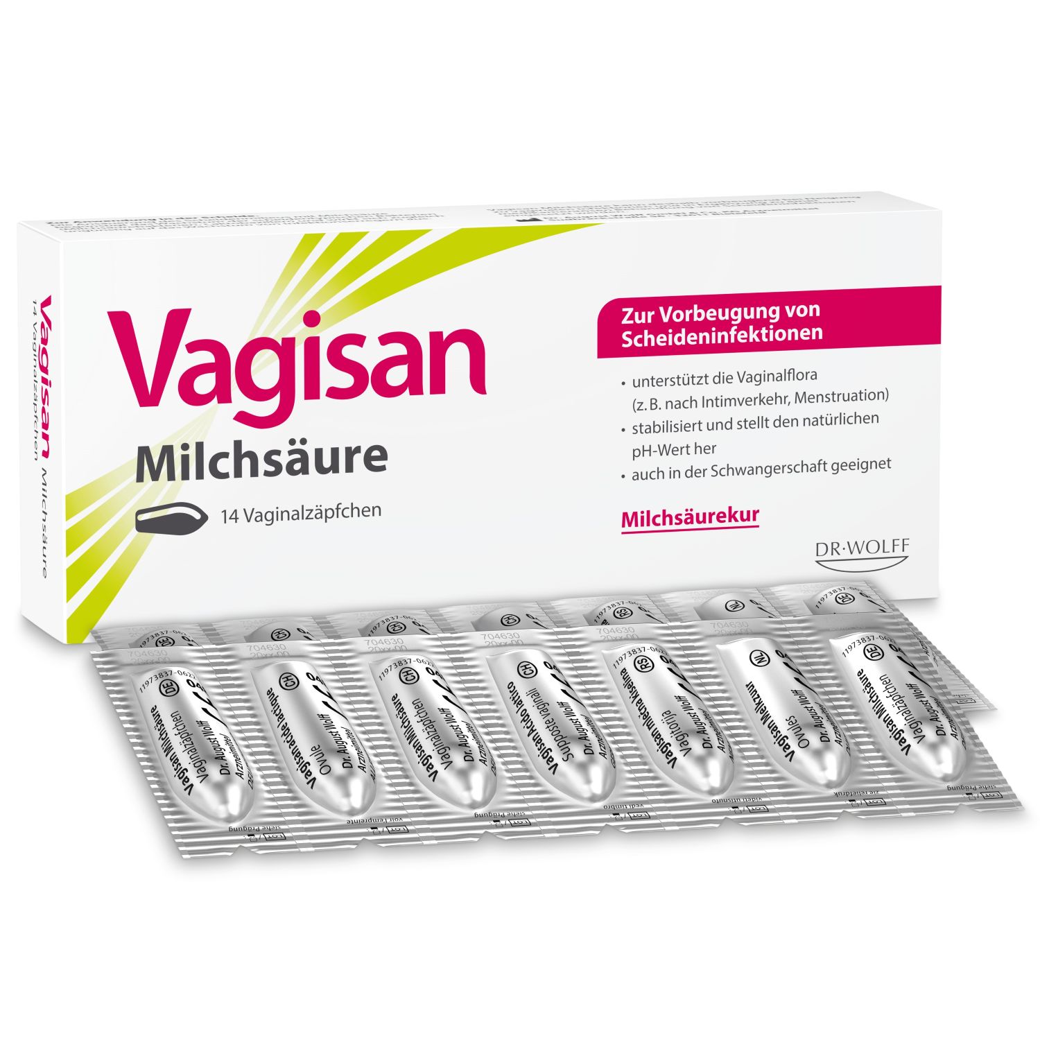 Abbildung für VAGISAN Milchsäure Vaginalzäpfchen