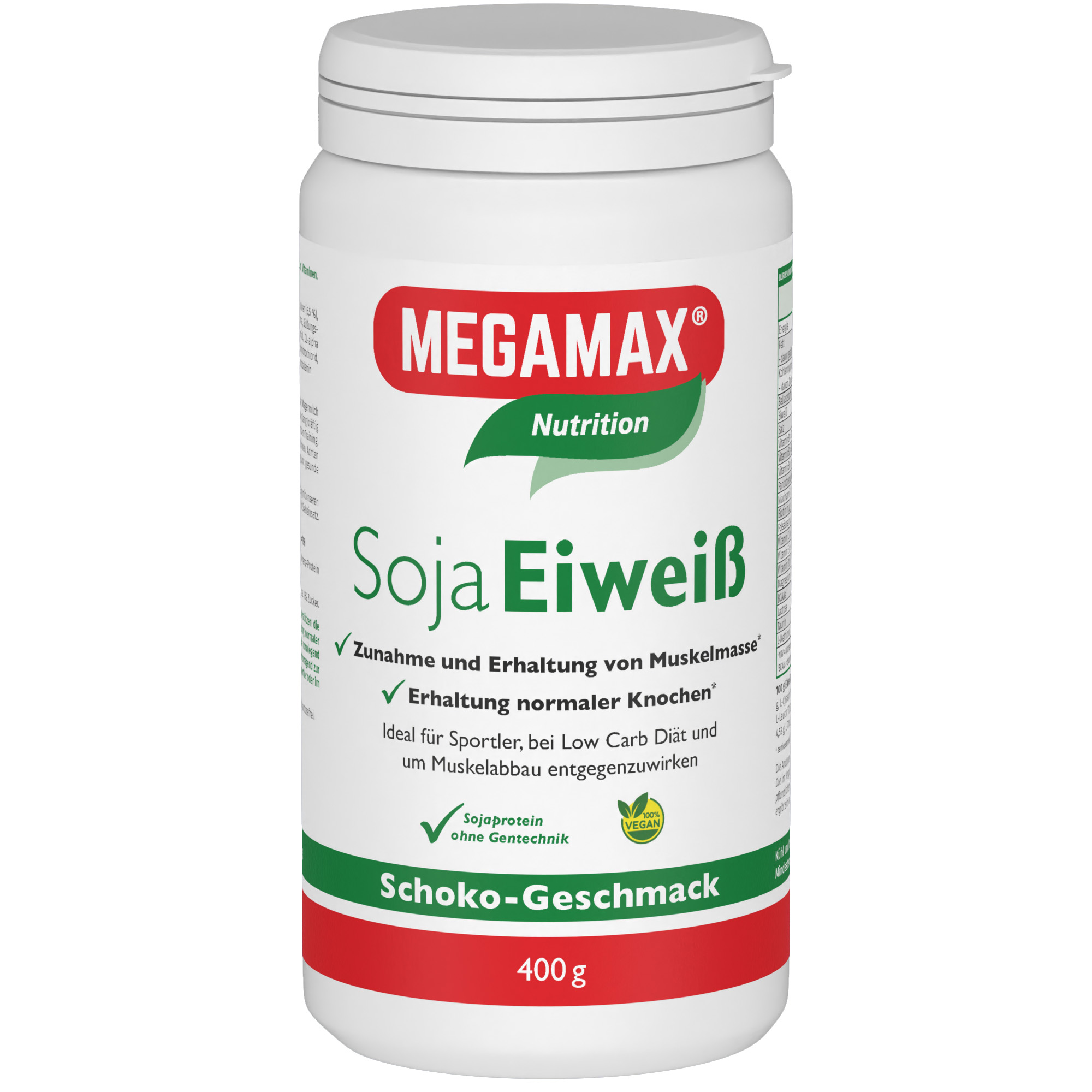 Abbildung für MEGAMAX Soja Eiweiß Schoko Pulver
