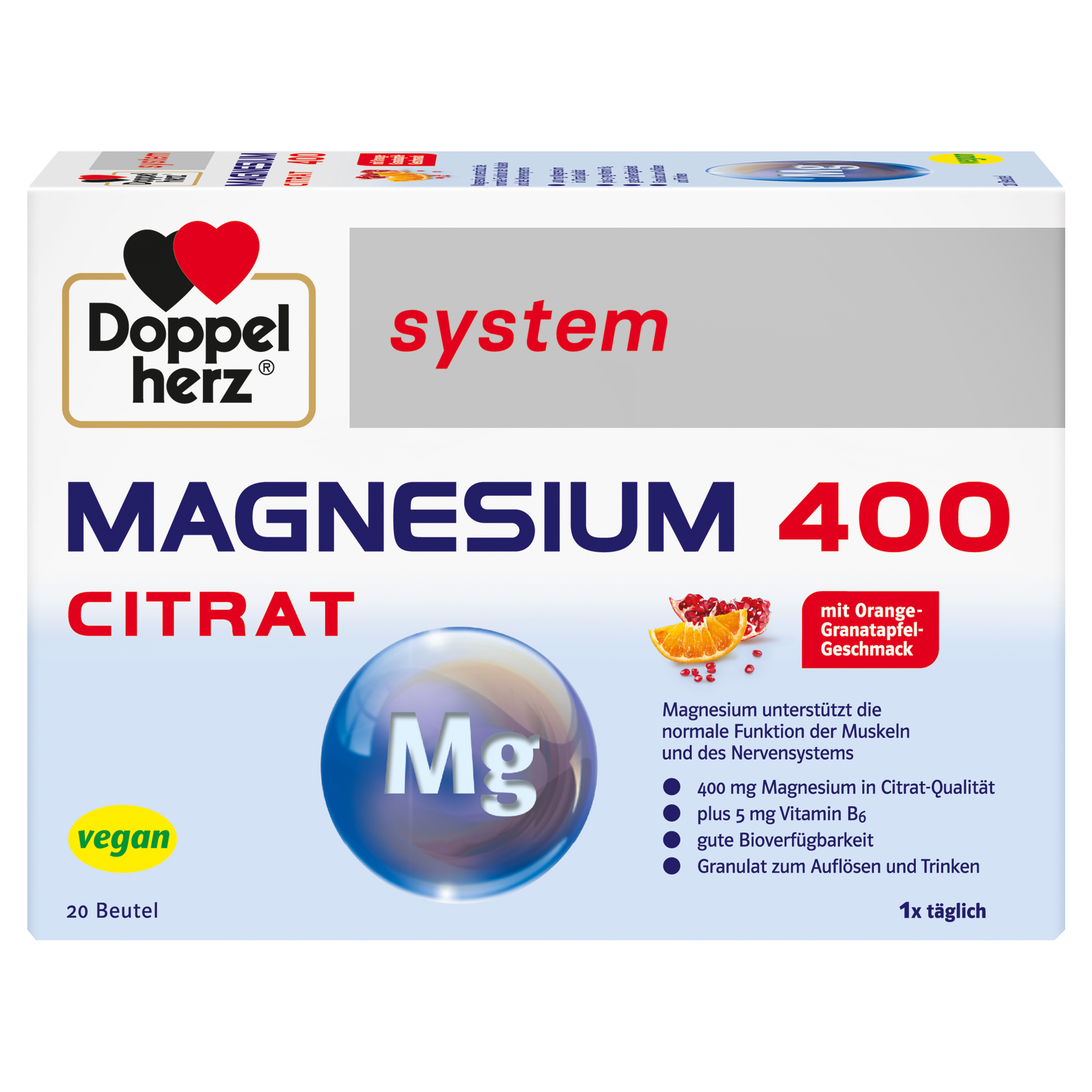 Abbildung für DOPPELHERZ Magnesium 400 Citrat system Granulat