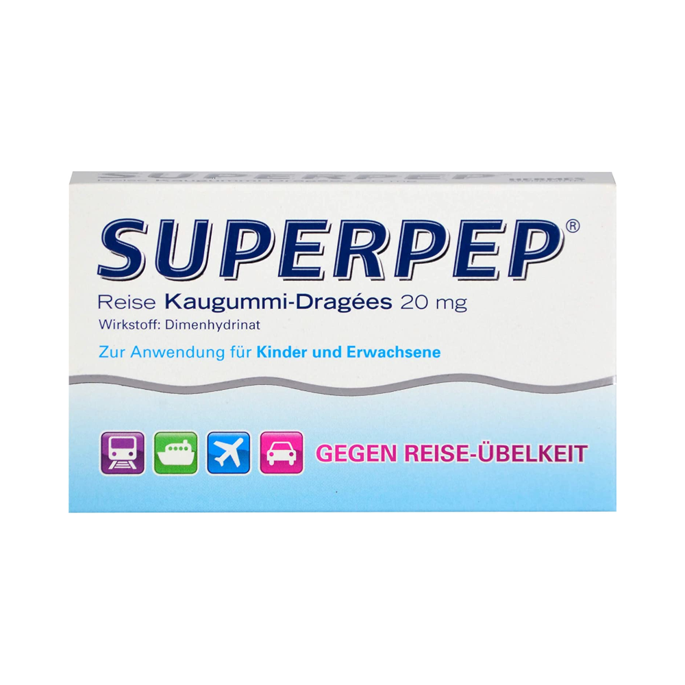 Abbildung für SUPERPEP Reise Kaugummi Dragees 20 mg