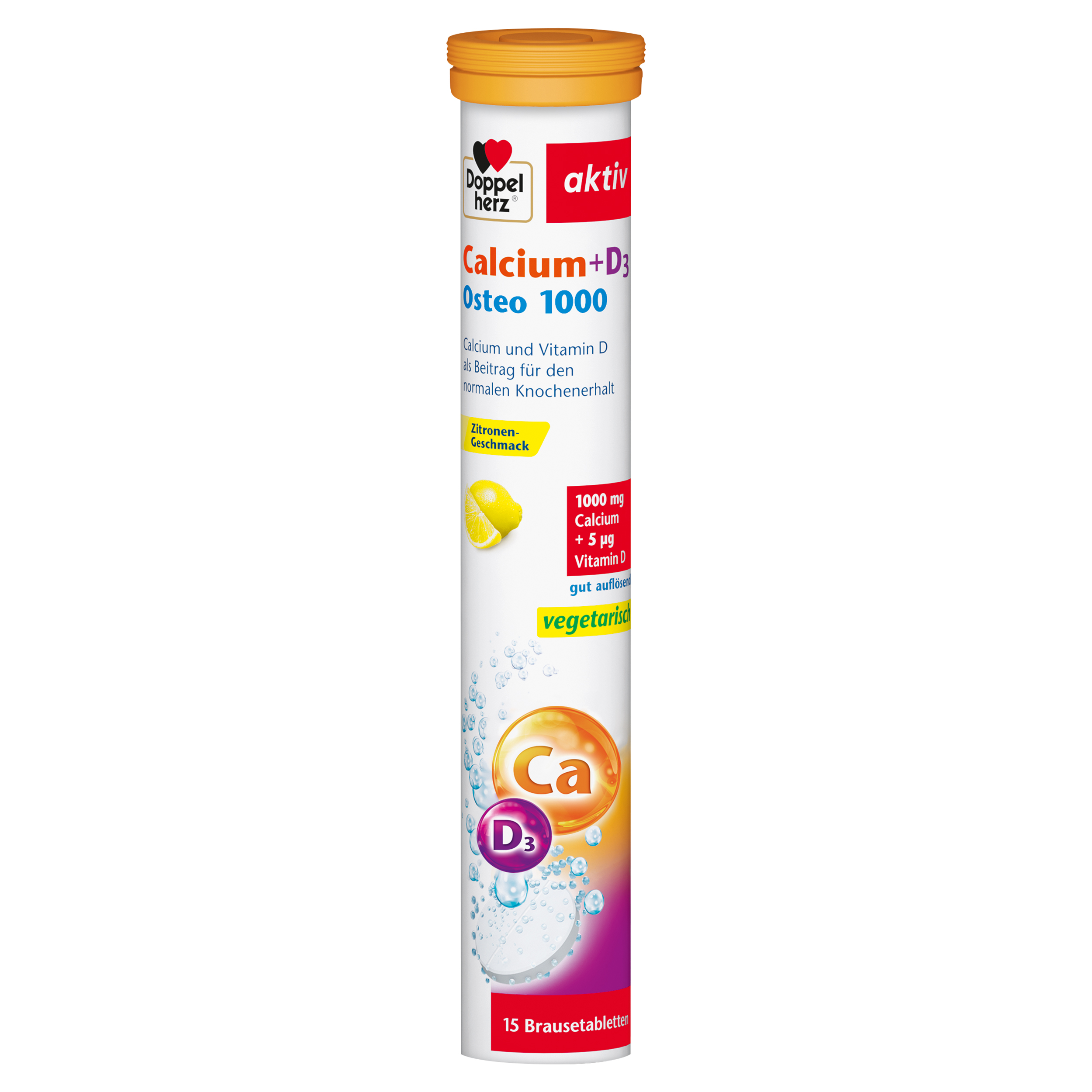 Abbildung für DOPPELHERZ Calcium+D3 Osteo 1.000 Brausetabletten