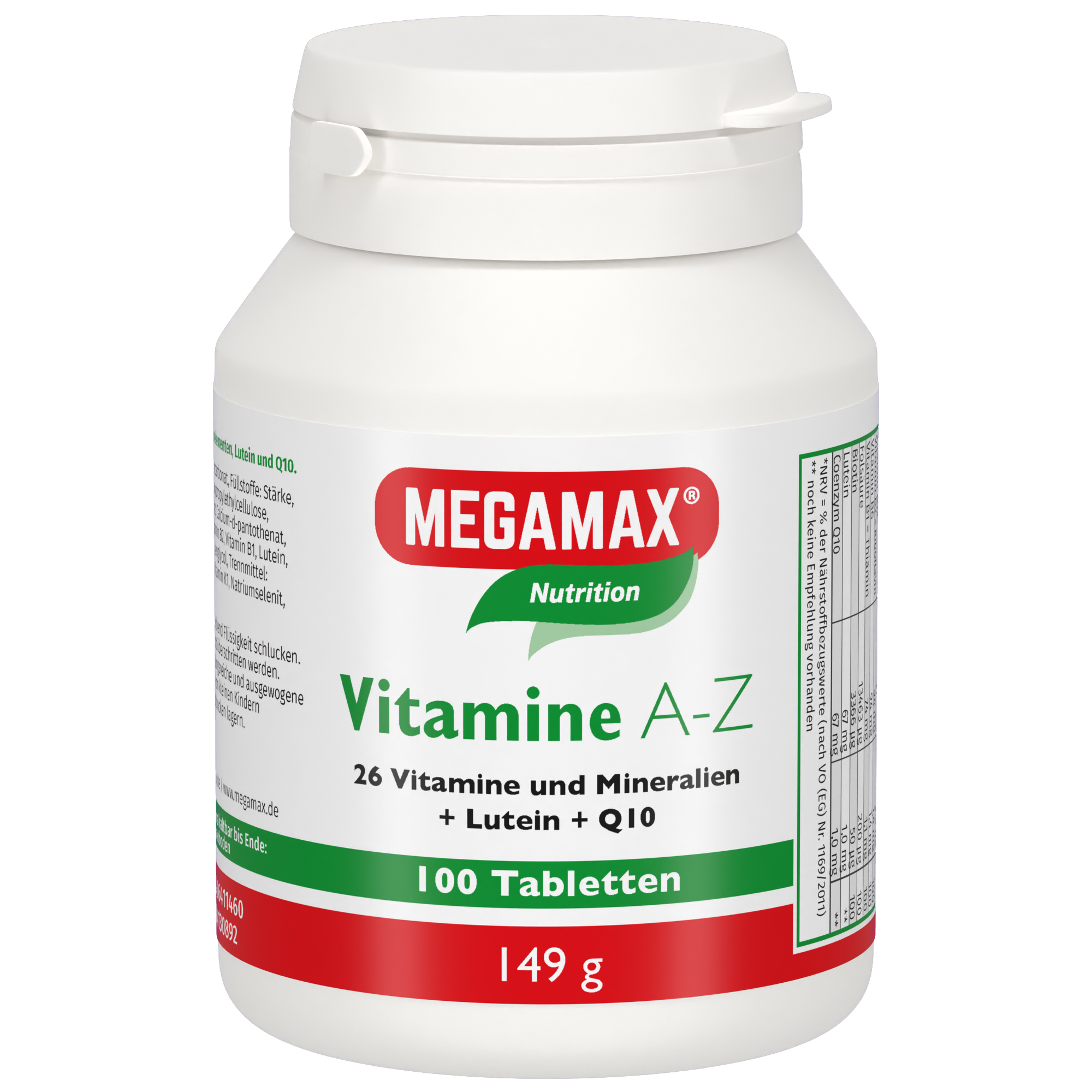 Abbildung für MEGAMAX Vitamine A-Z+Q10+Lutein Tabletten