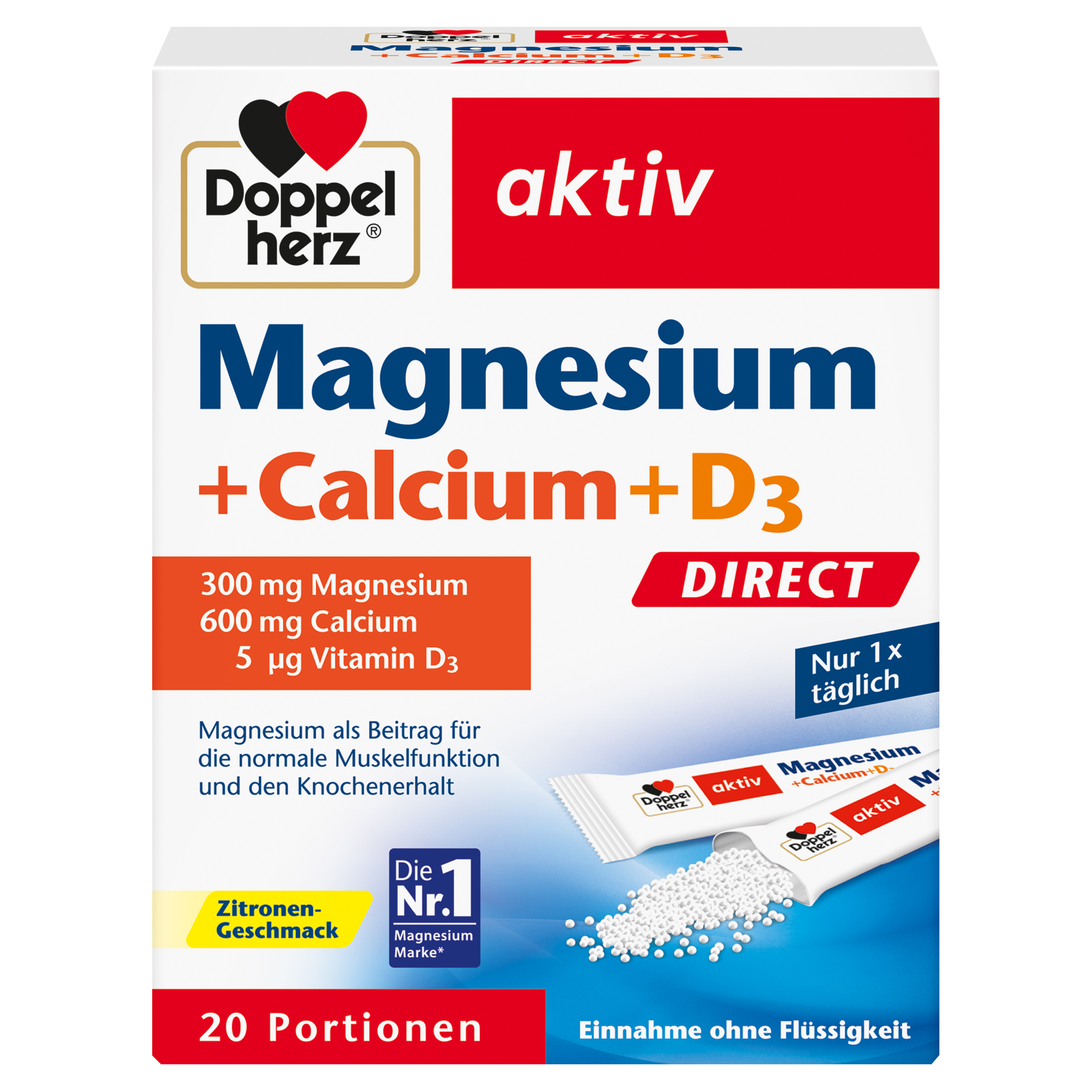 Abbildung für DOPPELHERZ Magnesium+Calcium+D3 DIRECT Pellets