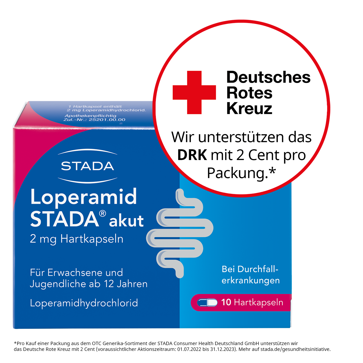 Abbildung für LOPERAMID STADA akut 2 mg Hartkapseln bei Durchfallerkrankungen