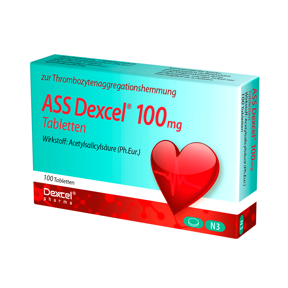 Abbildung für ASS Dexcel 100 mg Tabletten