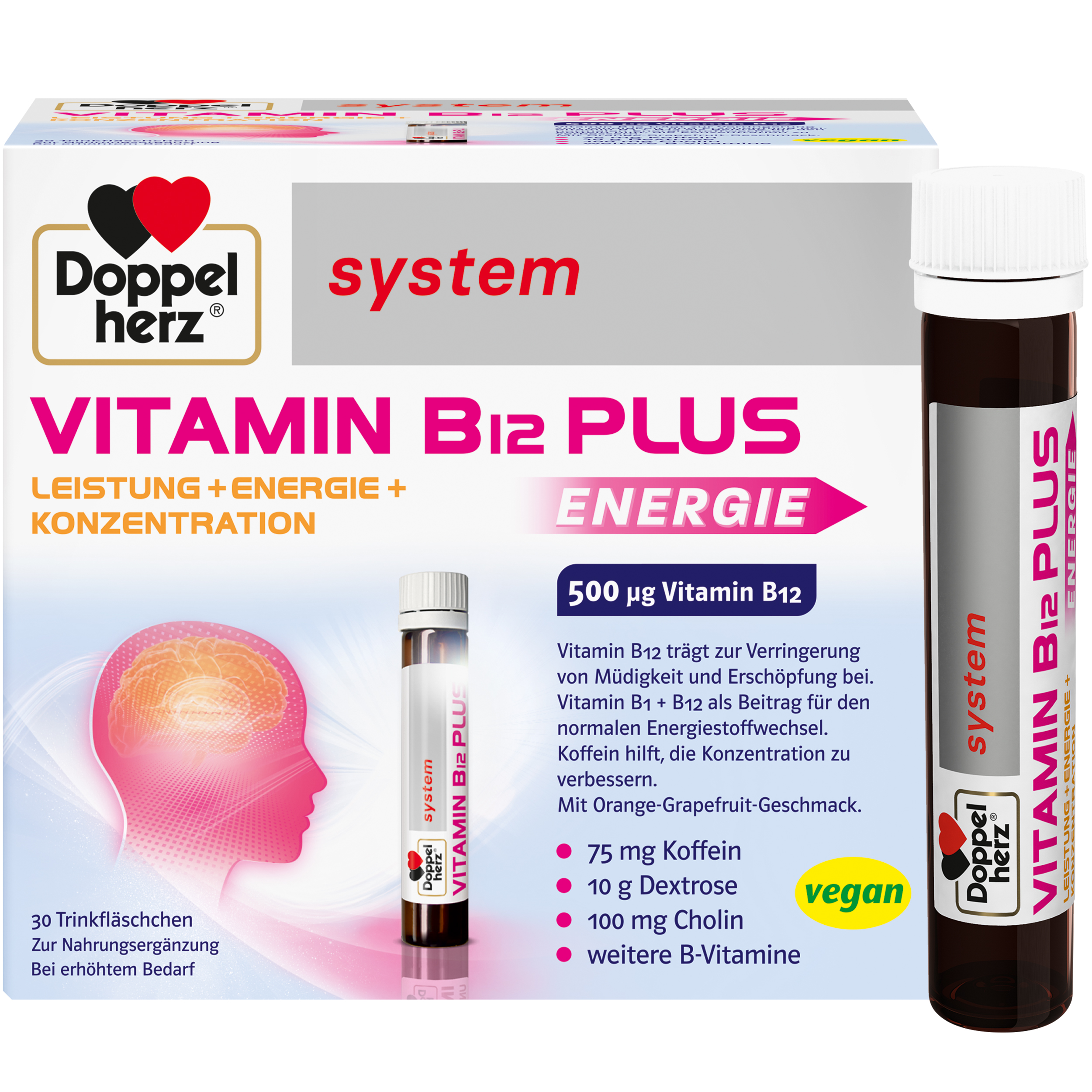 Abbildung für DOPPELHERZ Vitamin B12 Plus system Trinkampullen