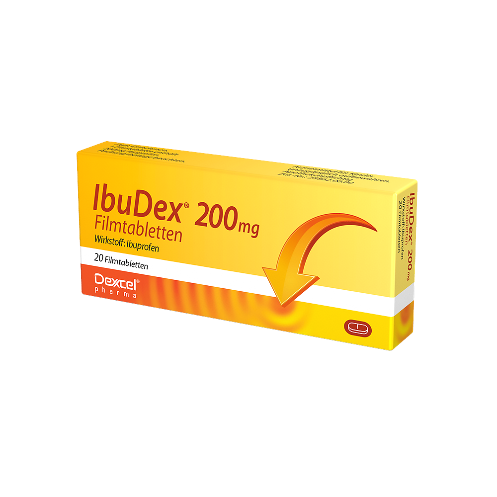Abbildung für IBUDEX 200 mg Ibuprofen Filmtabletten