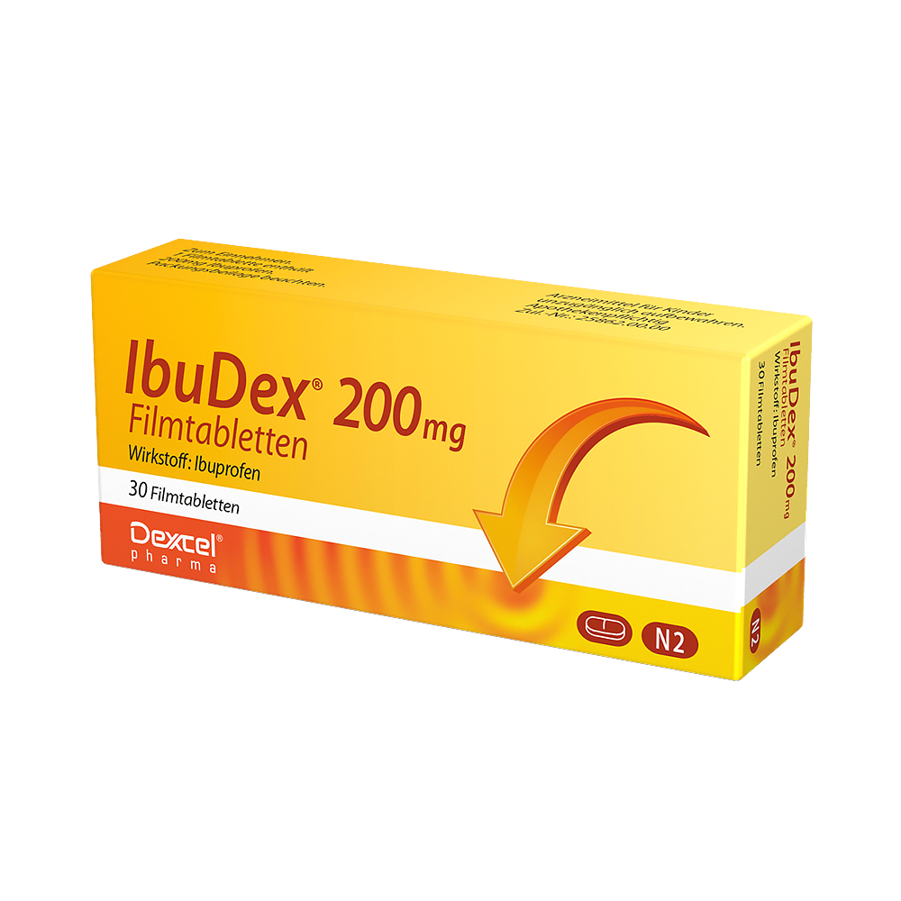 Abbildung für IBUDEX 200 mg Ibuprofen Filmtabletten