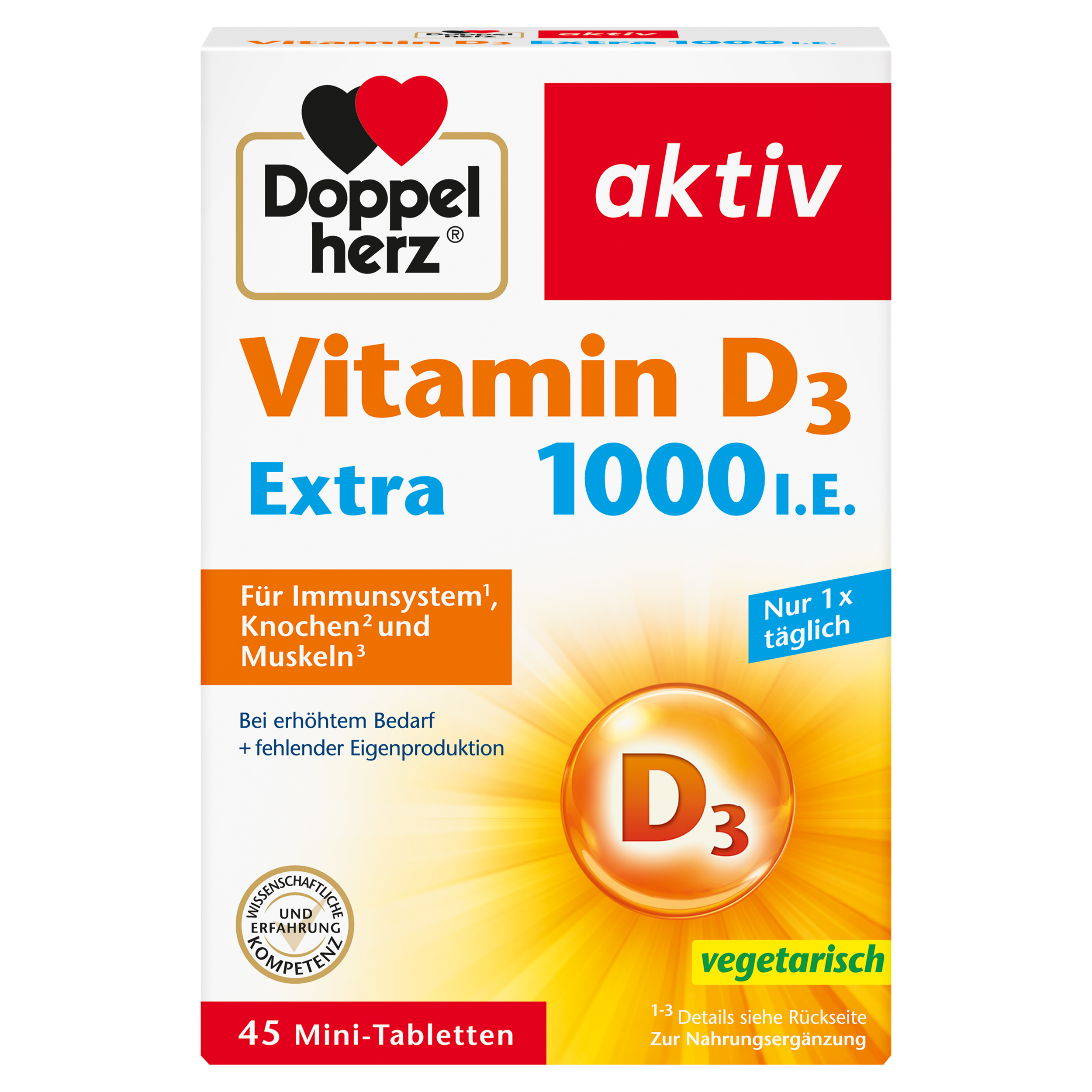 Abbildung für DOPPELHERZ Vitamin D3 1000 I.E. EXTRA Tabletten