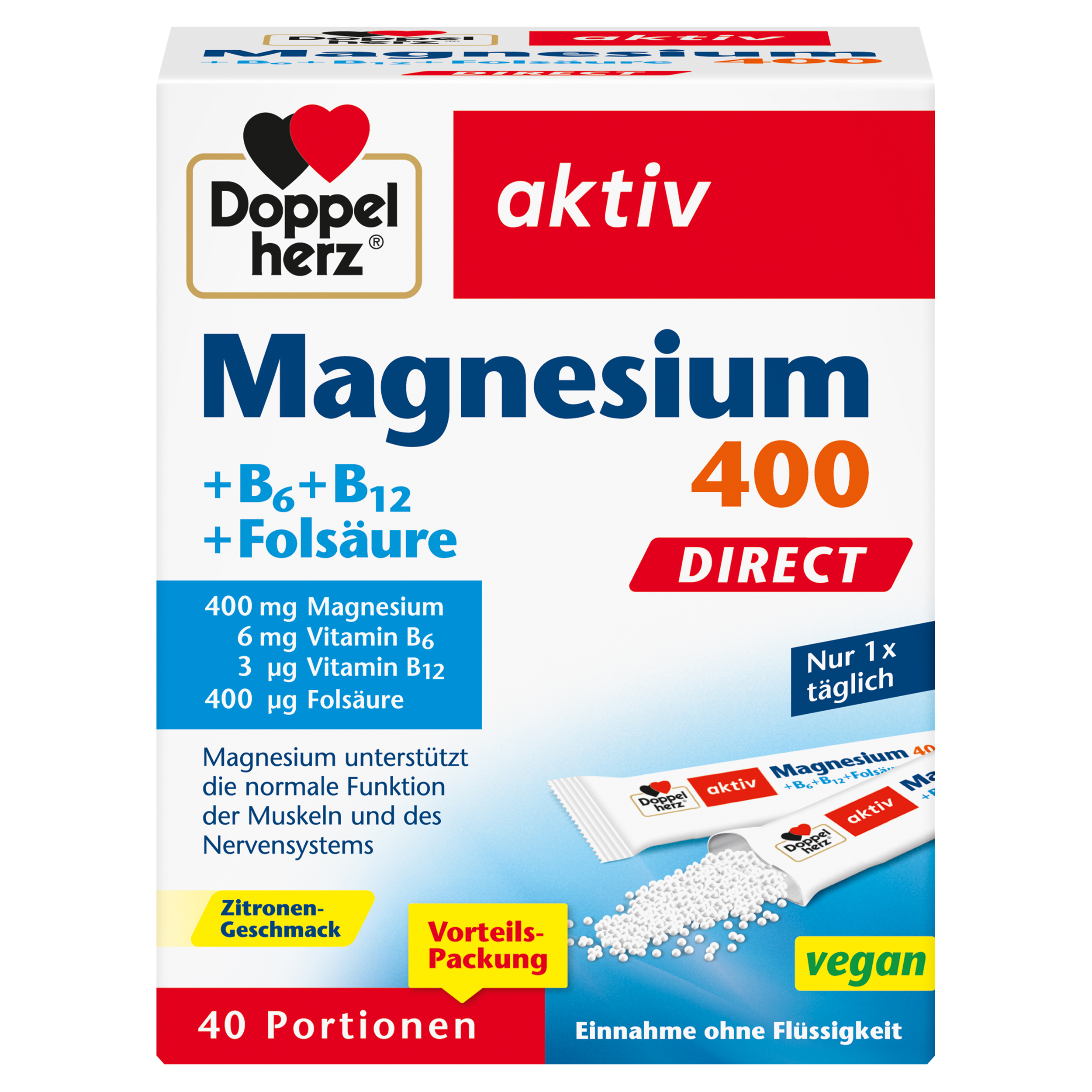 Abbildung für DOPPELHERZ Magnesium+B Vitamine DIRECT Pellets
