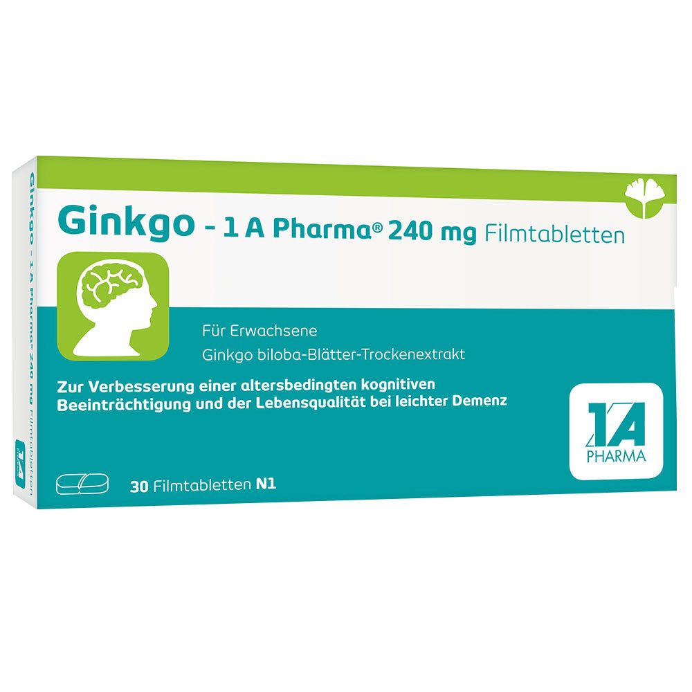 Abbildung für GINKGO-1A Pharma 240 mg Filmtabletten