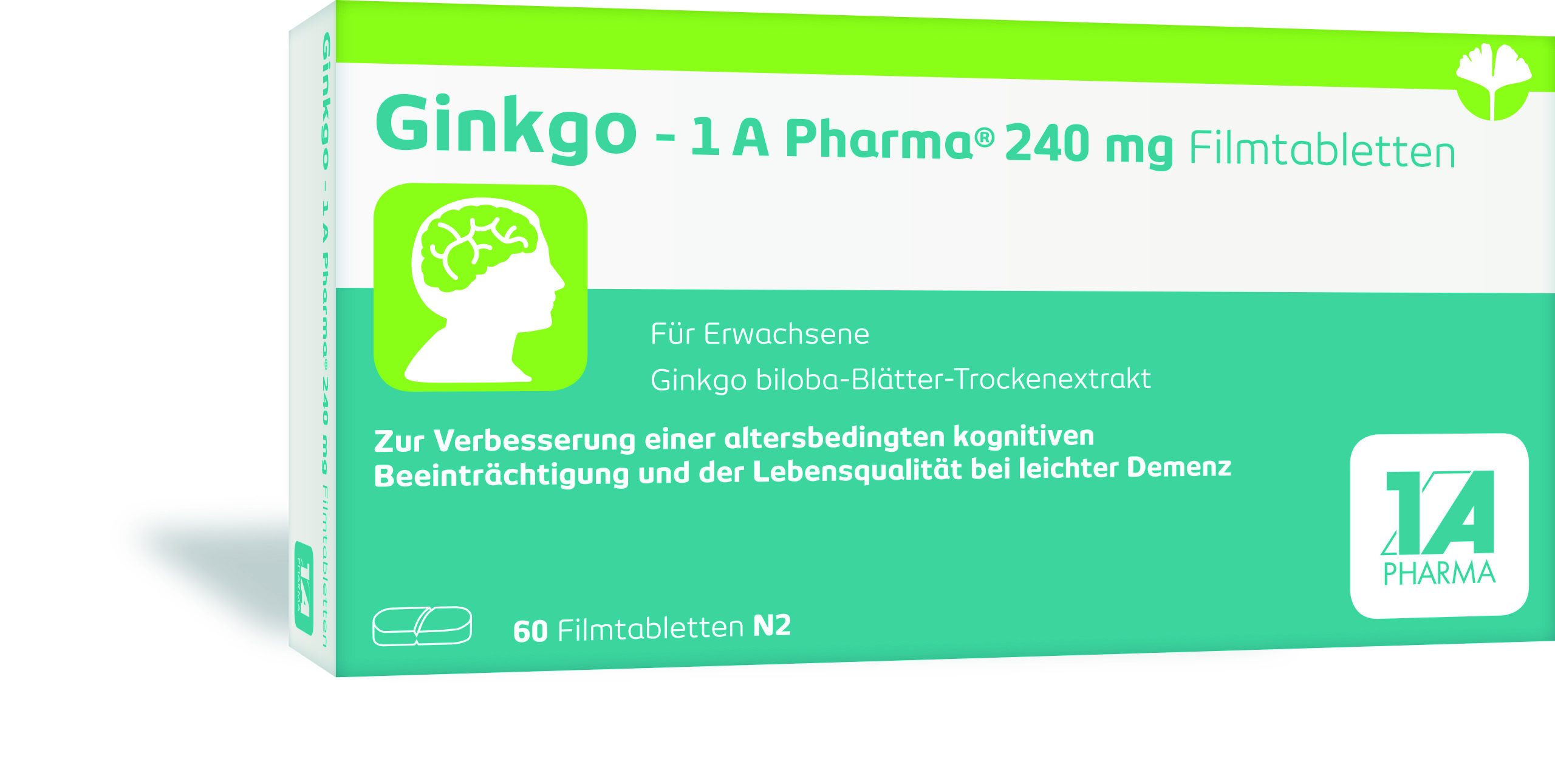 Abbildung für GINKGO-1A Pharma 240 mg Filmtabletten