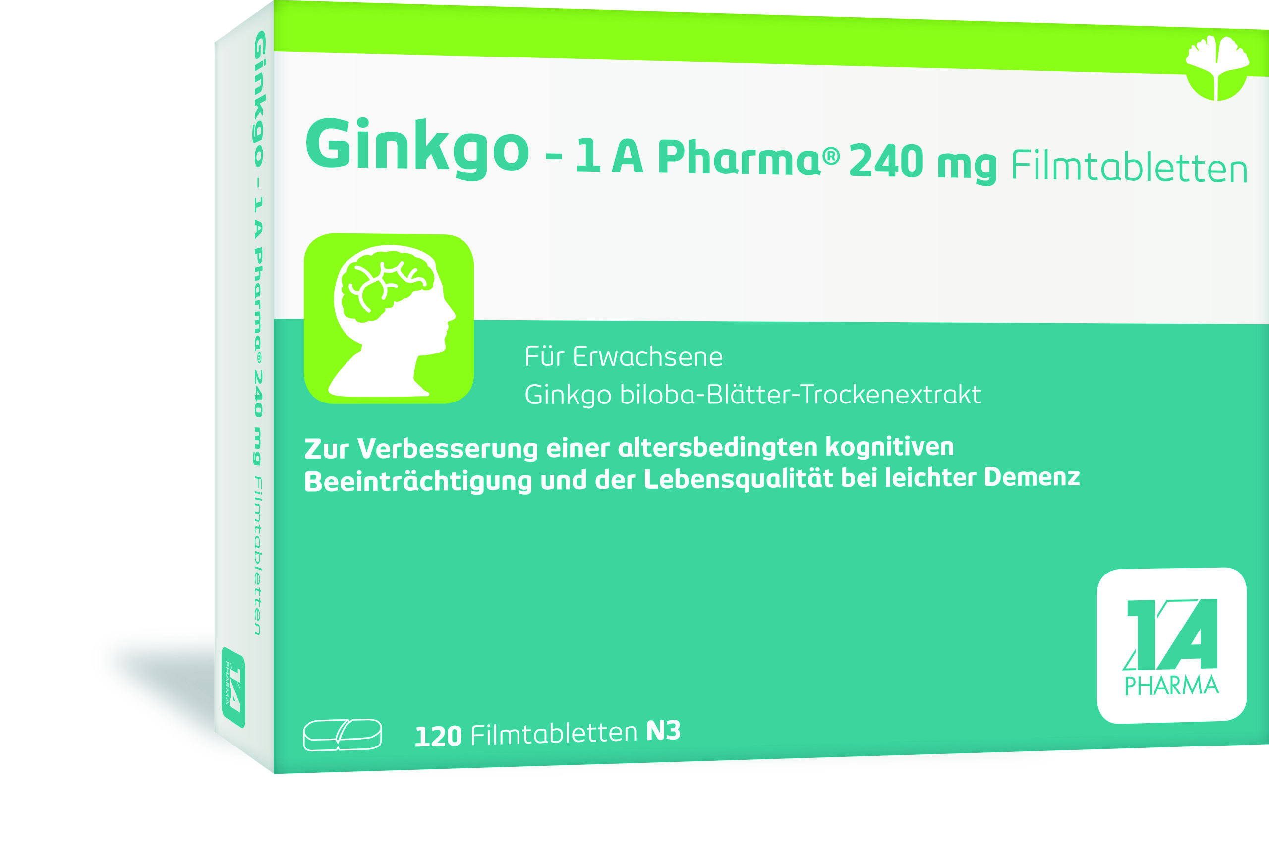 Abbildung für GINKGO-1A Pharma 240 mg Filmtabletten