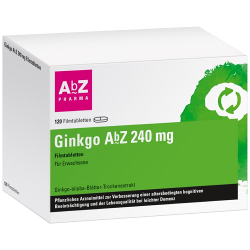 Abbildung für GINKGO AbZ 240 mg Filmtabletten