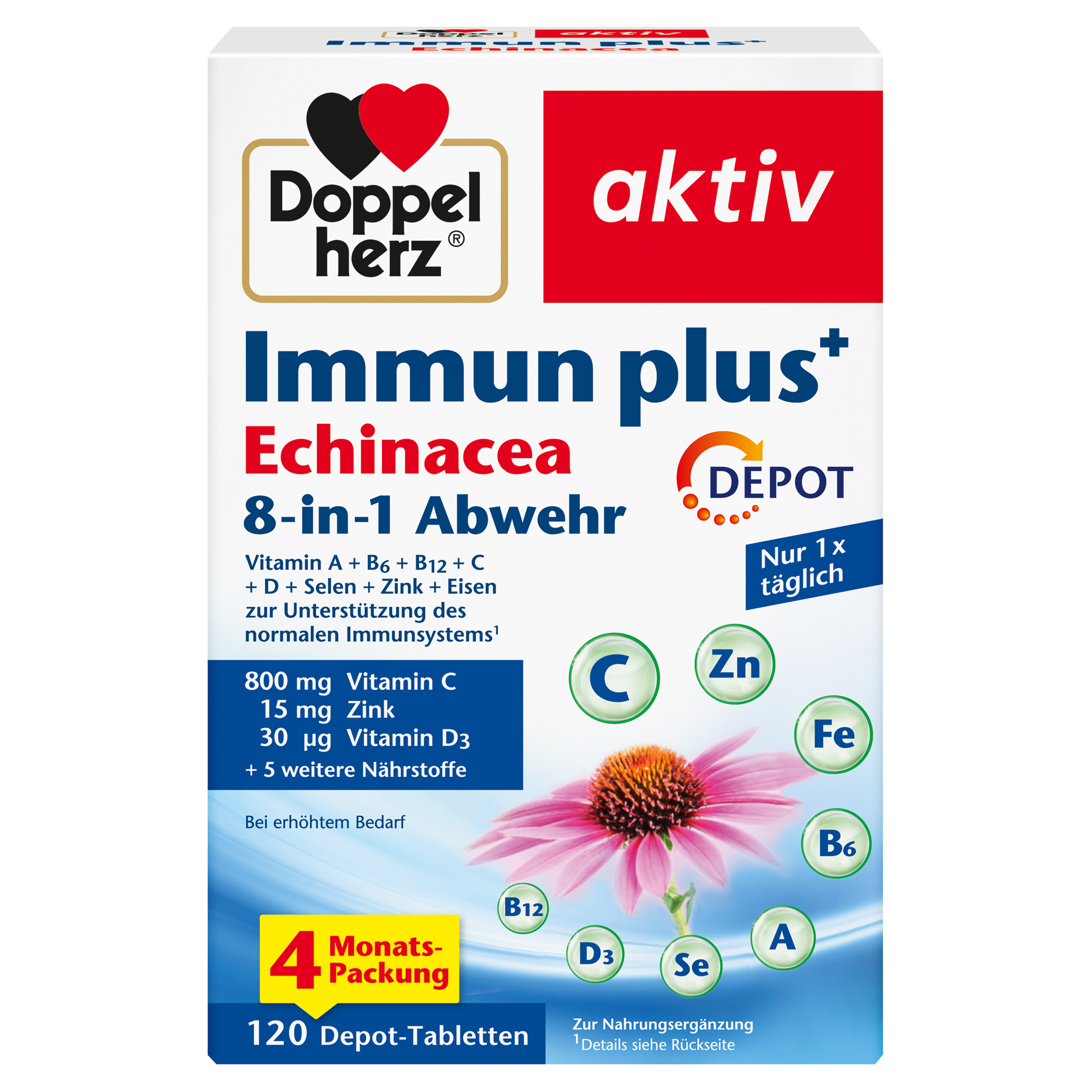 Abbildung für DOPPELHERZ Immun plus Echinacea Depot Tabletten