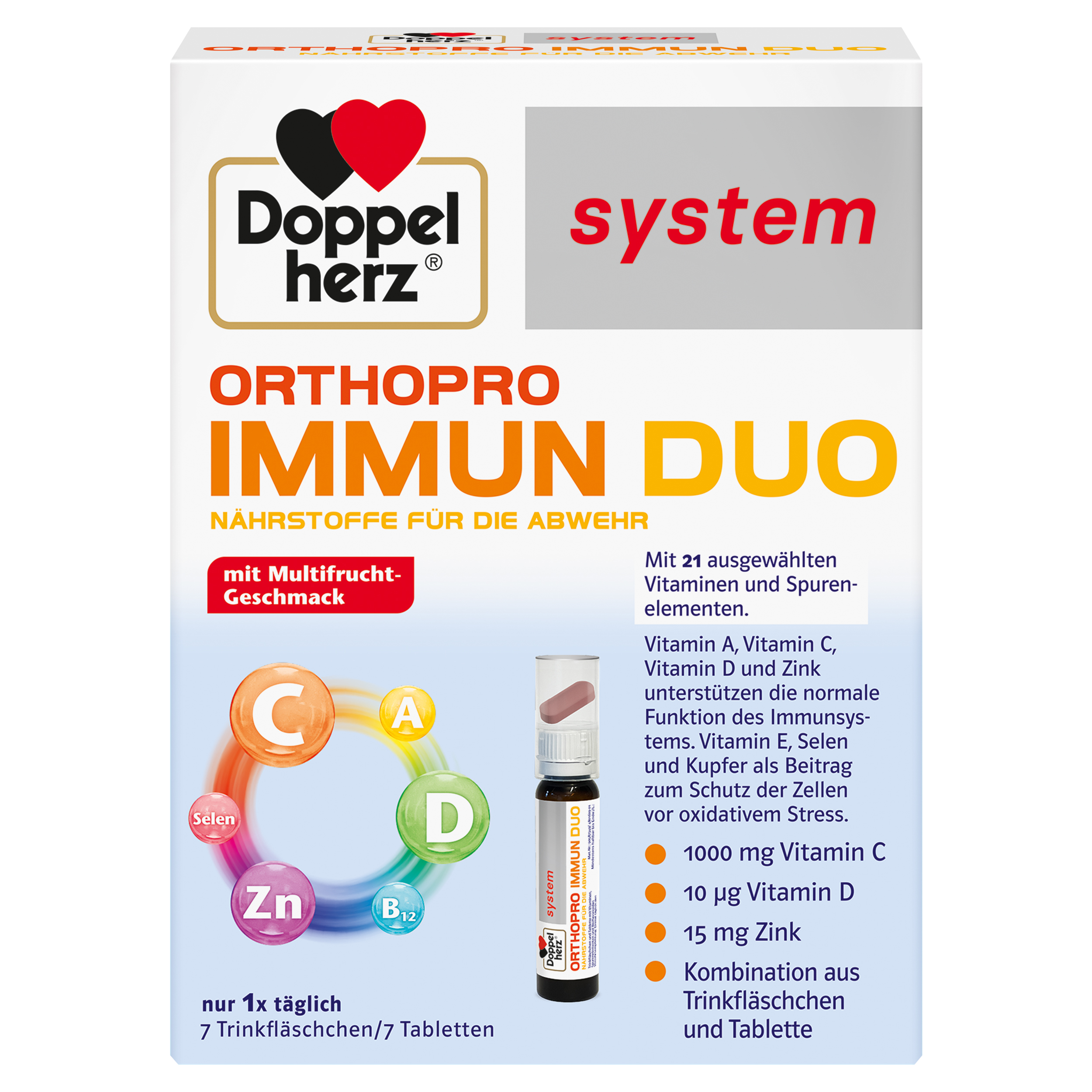 Abbildung für DOPPELHERZ Orthopro Immun Duo system Trinkampullen