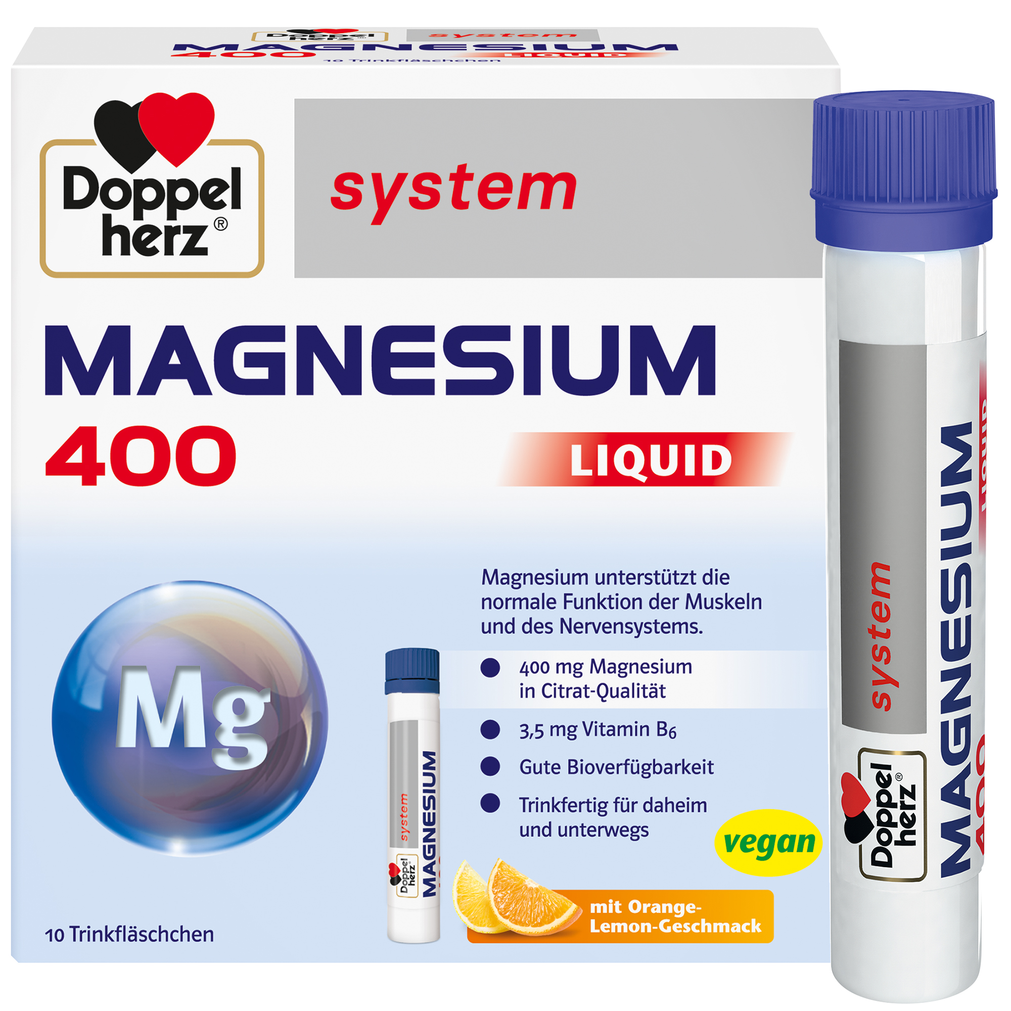 Abbildung für DOPPELHERZ Magnesium 400 Liquid system Trinkamp.