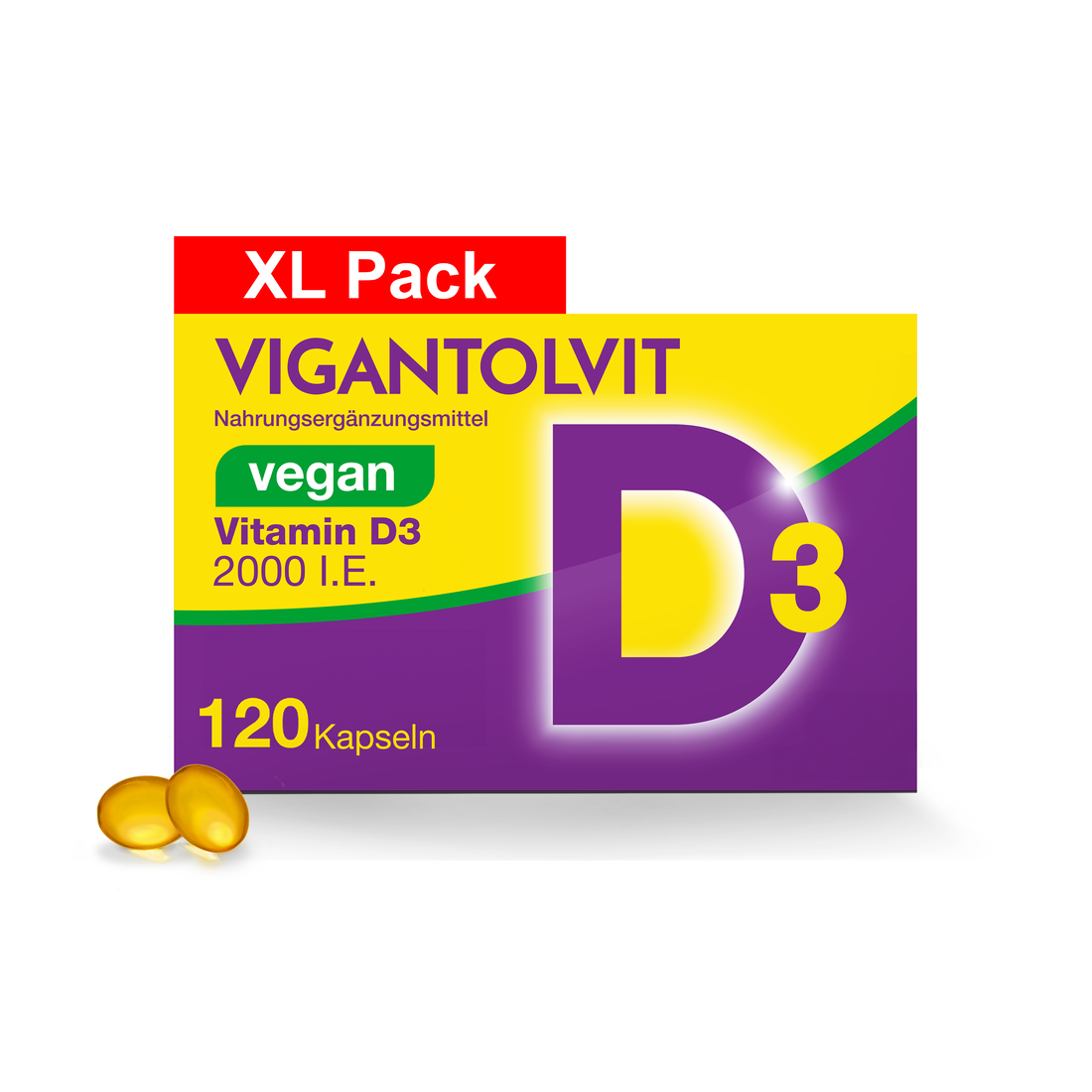 Abbildung für VIGANTOLVIT 2000 I.E. Vitamin D3 vegan Weichkaps.