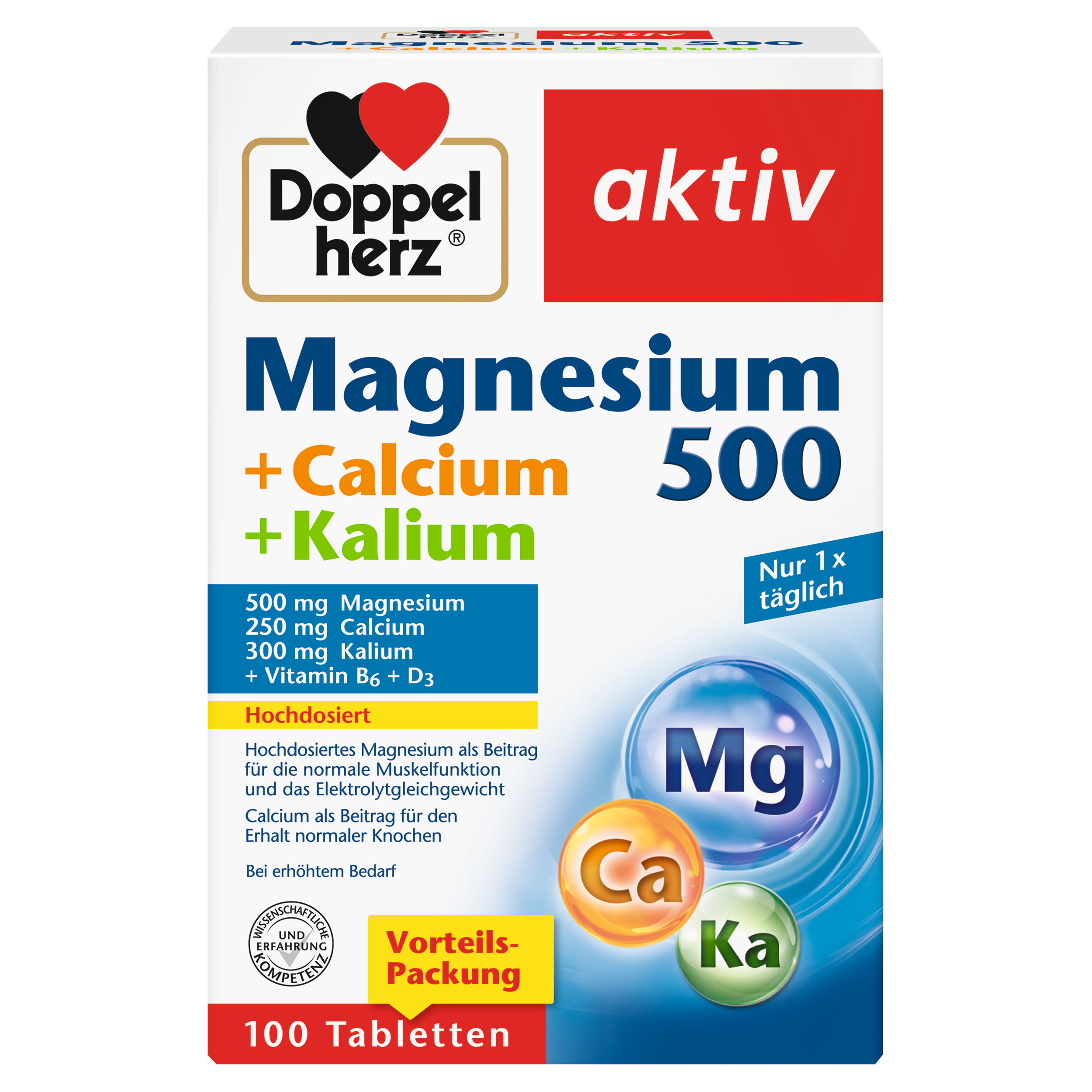 Abbildung für DOPPELHERZ Magnesium 500+Calcium+Kalium