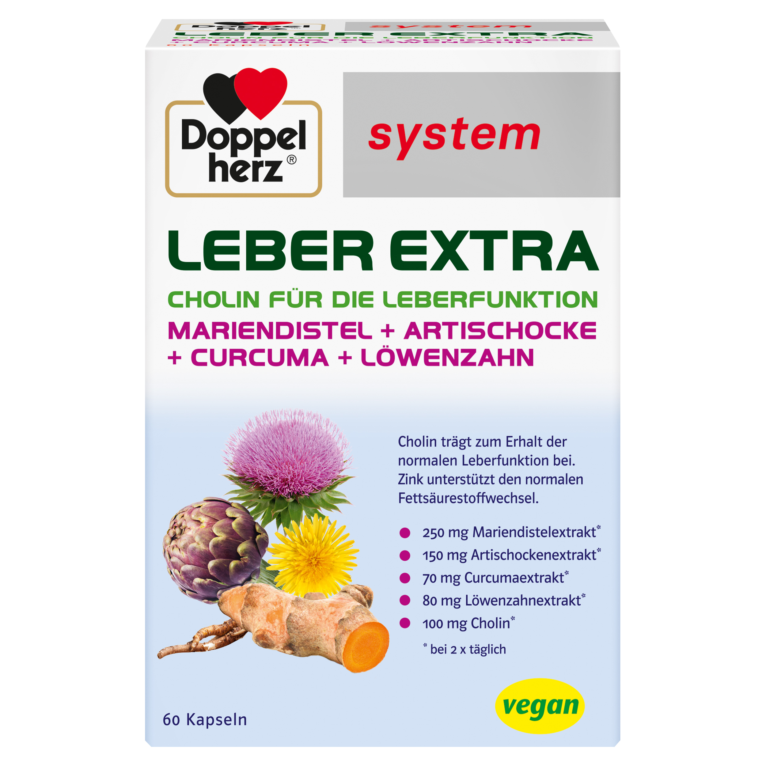 Abbildung für DOPPELHERZ Leber Extra system Kapseln