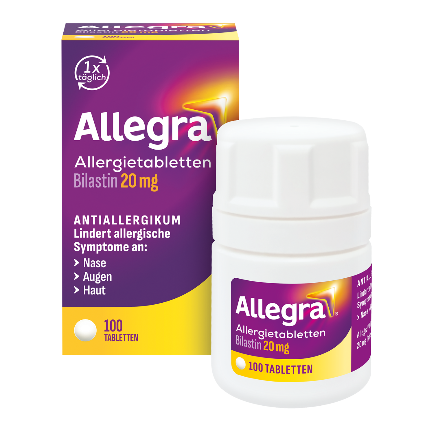 Abbildung für ALLEGRA Allergietabletten 20 mg Tabletten Dose