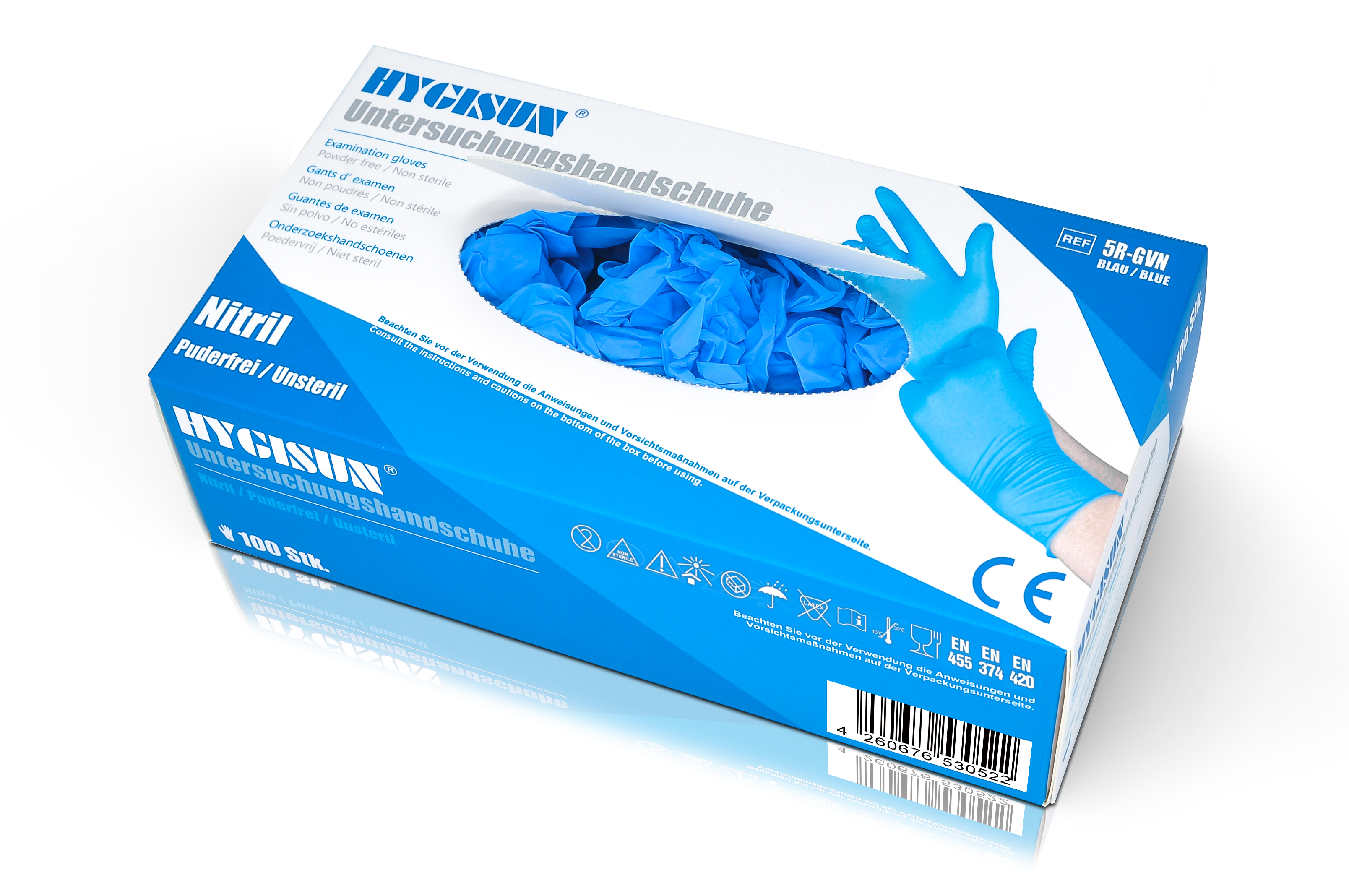 Abbildung für Nitrilhandschuhe Hygisun Größe M (Medium)